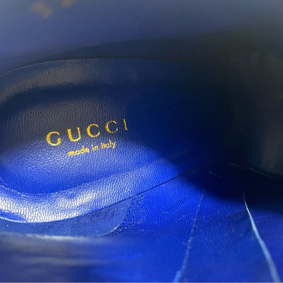 Gucci Electric Blue Patent Booties - Picture 5 of 11